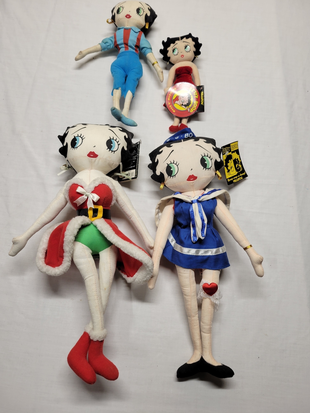 4 Vintage Betty Boop Plush Dolls Assortment 3 With Tags See Pics